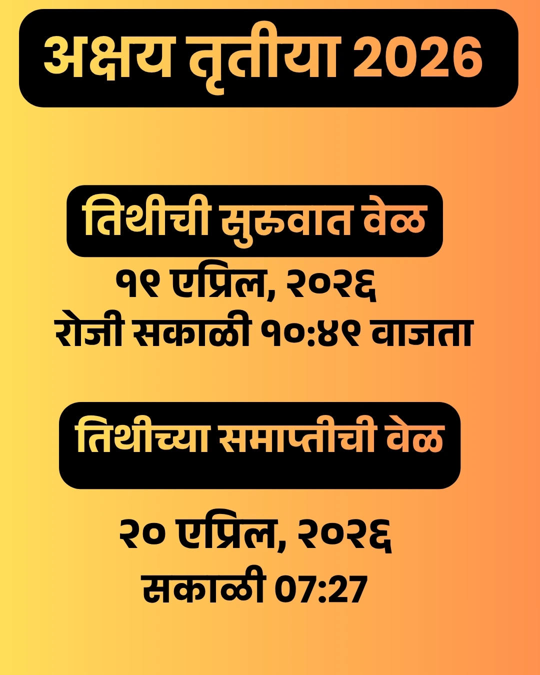 Akshay Tritiya 19 April 2026 Puja Timings